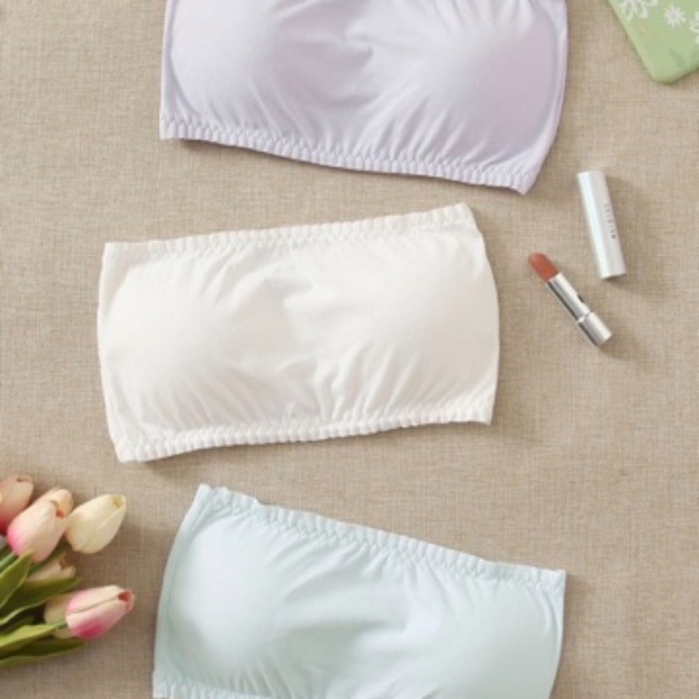Mint lavender strapless bralette